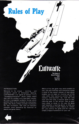 Luftwaffe boardgame by Avalon Hill