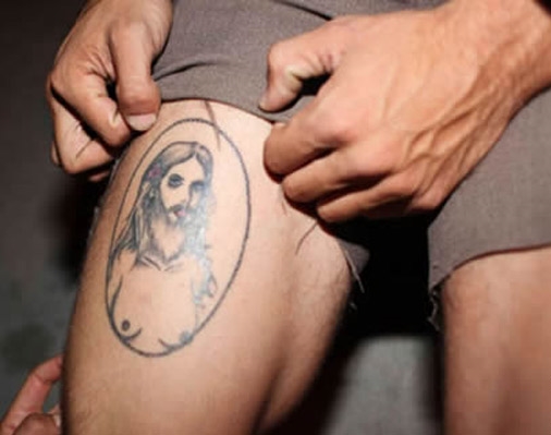 Weird-Bad-Jesus-Tattoo-Woman