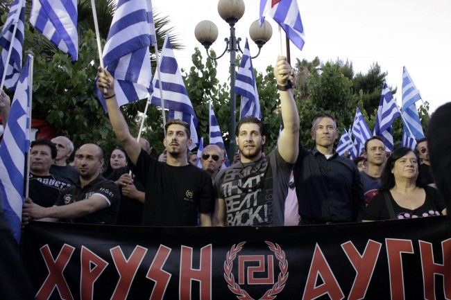 Far Right Party Golden Dawn Hold A Rally Ahead Of The EU Elections