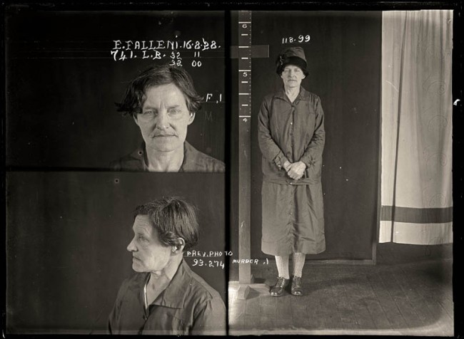 Eugenia Falleni, alias Harry Crawford, 16 August 1928 Convicted of murder. Eugenia Falleni spent most of her life masquerading as a man. In 1913 Falleni married a widow, Annie Birkett, whom she later murdered. The case whipped the public into a frenzy as they clamoured for details of the ‘man-woman’ murderer. Aged approximately 43.