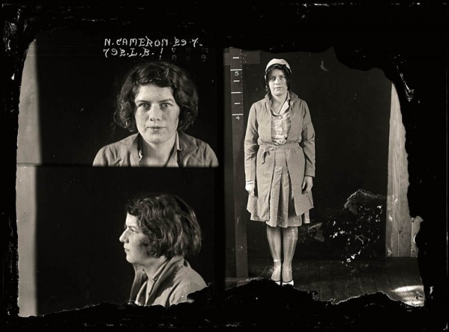 Nellie Cameron, 29 July 1930 Nellie Cameron was one of Sydney’s best-known, and most desired, prostitutes. Lillian Armfield, Australia’s first policewoman, said Cameron had an ‘assured poise that set her apart from all the other women of the Australian underworld’. Aged 21.