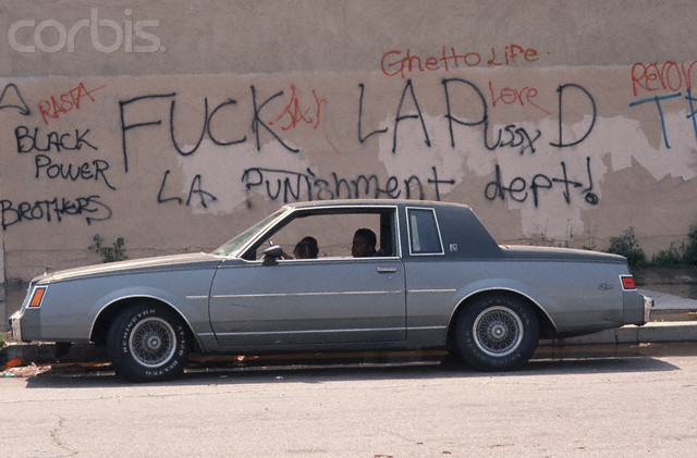 Anti-Police Graffiti Inspired by Rodney King Verdict