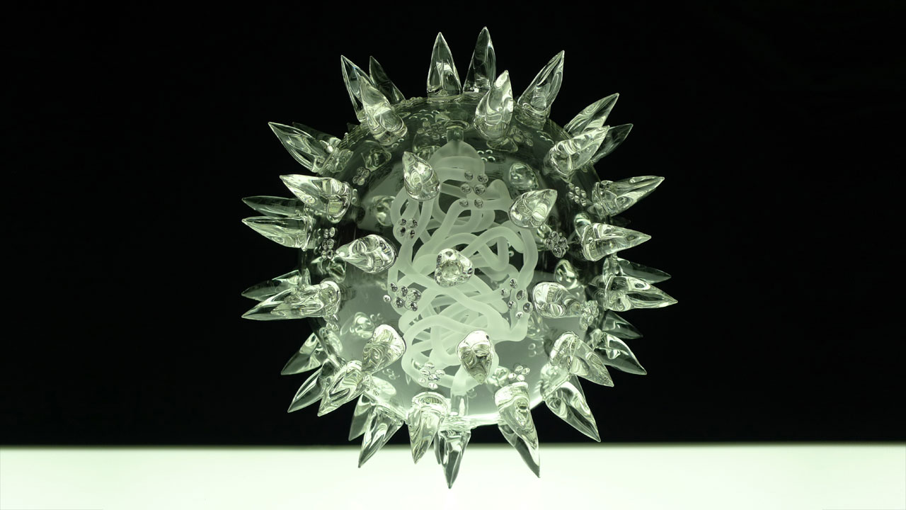 infectious beauty u2026 glass sculptures of viruses