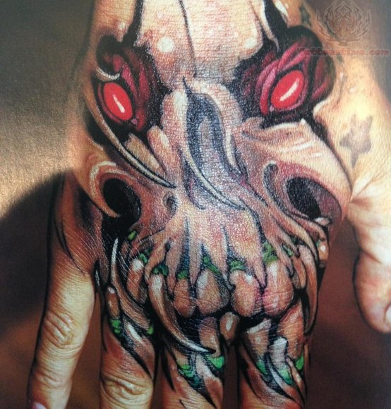 mechanical-skull-tattoo-on-hand