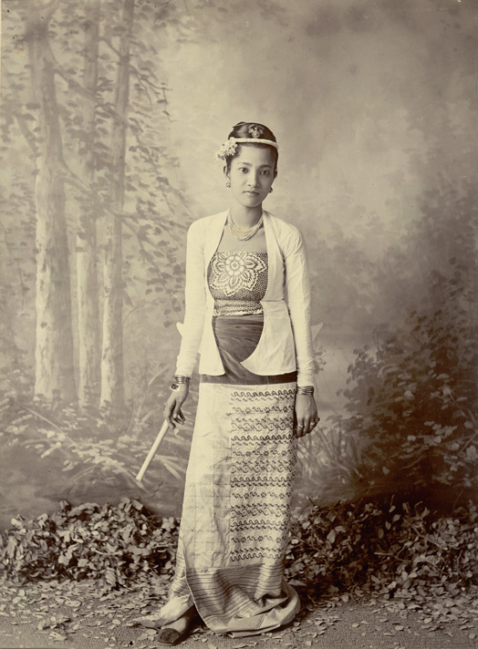 Burmese Lady - Full Length Studio Portrait 1895