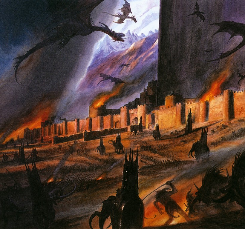 john_howe_middle-earth_the siege of gondor