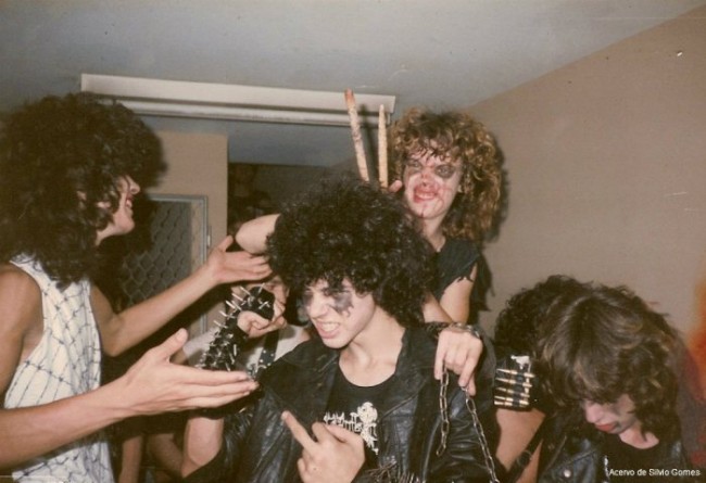Sepultura around 1985 (Photo by Silvio Gomes)