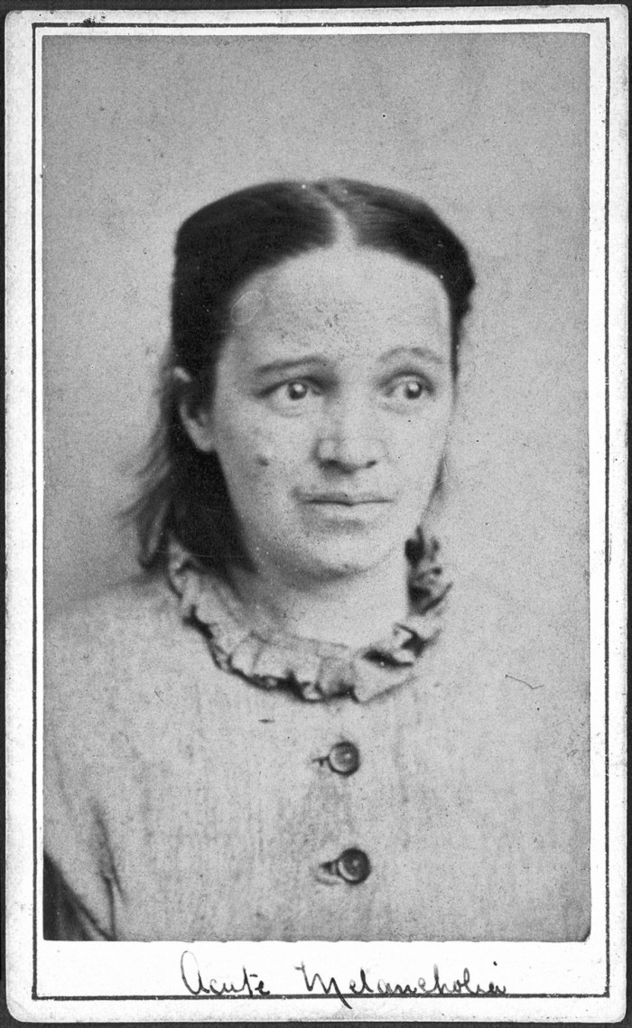 L0018945 Woman suffering from acute melancholia; H. Clarke, 1869