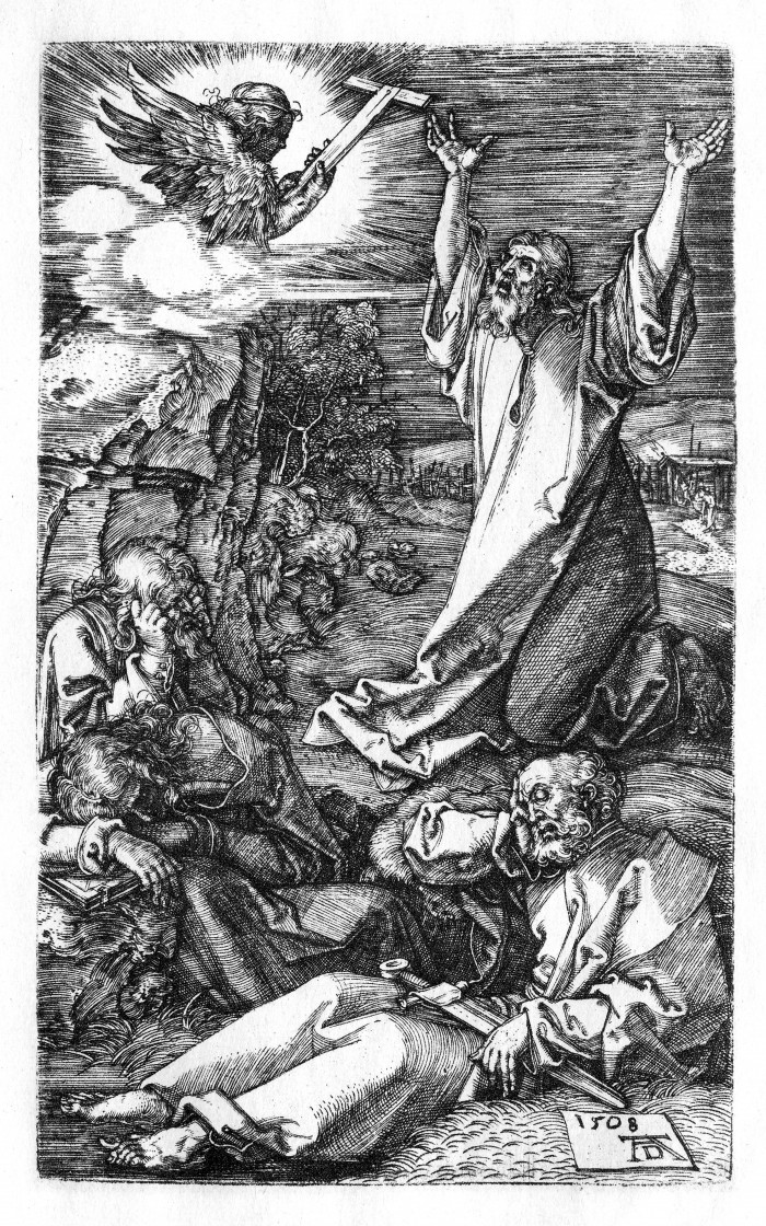Dürer,_Kupferstichpassion_02,_Am_Ölberg