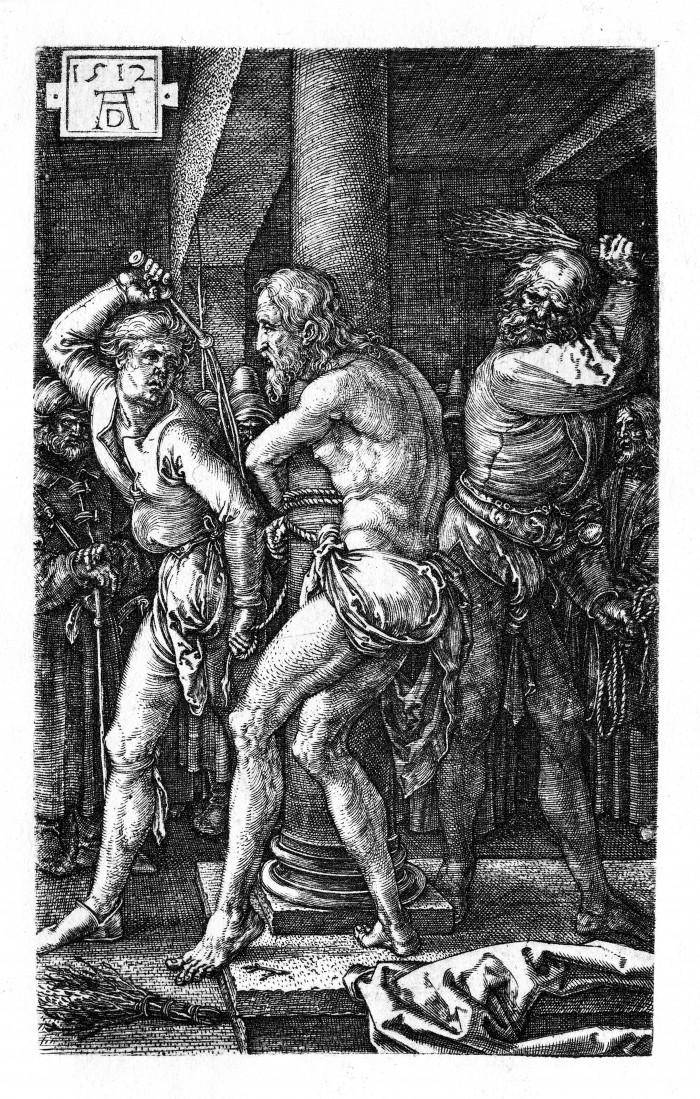 Dürer,_Kupferstichpassion_06,_Geißelung