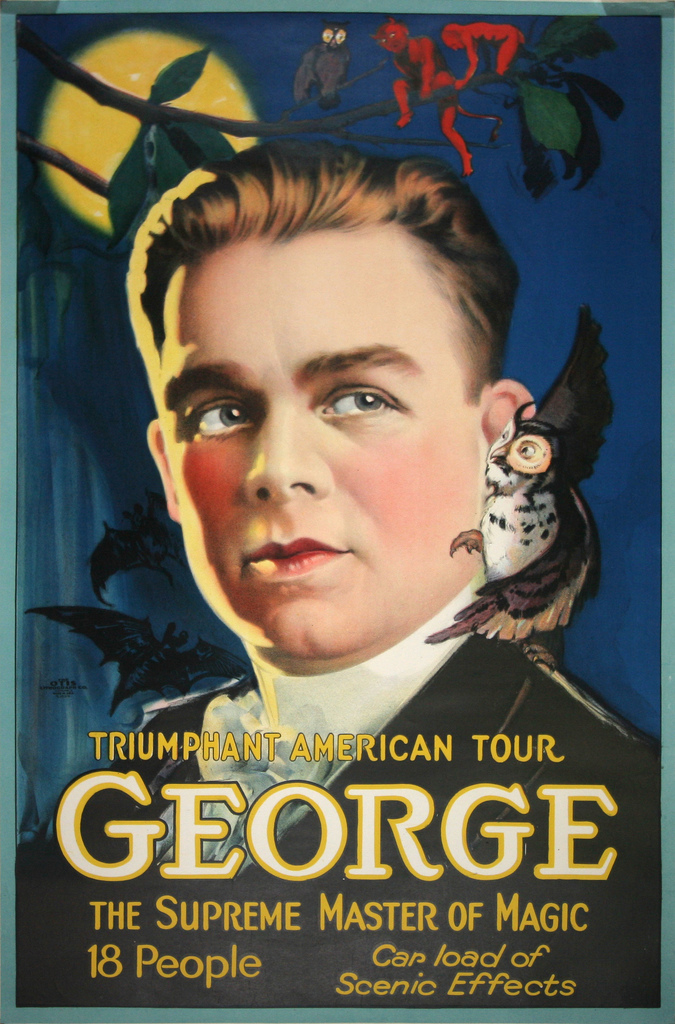 knows sees tells all  vintage magic show posters