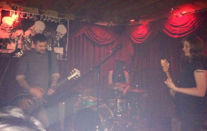 Hex Dispensers live at Funeral Parade in Austin in April, 2014. Photo by author.