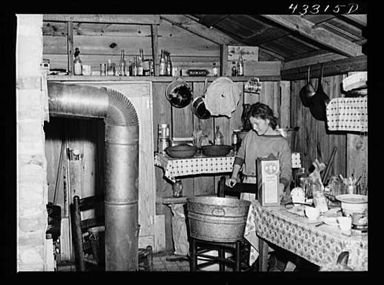 In the second story of a tobacco barn used as living quarters by family of workers from Fort Bragg, North Carolina. Near Fayetteville, North Carolina Creator(s): Delano, Jack, photographer Date Created/Published: 1941 Mar.