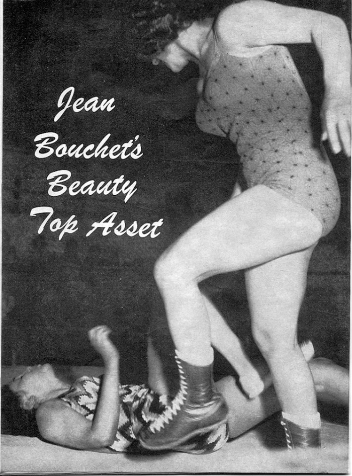 Jean Bouchet stamps on her foe