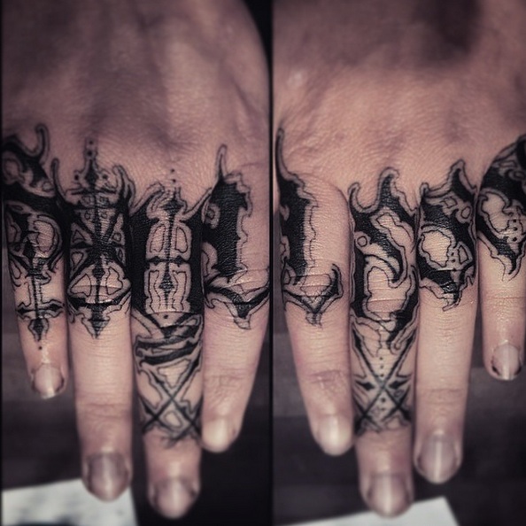 Hours black metal tattoo Black Kross
