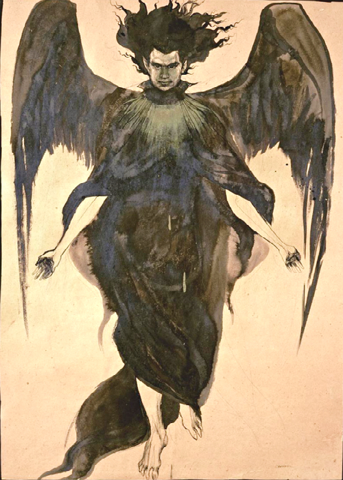 Dark Angel, a painting by Marjorie Cameron portraying Parsons as the "Angel of Death"