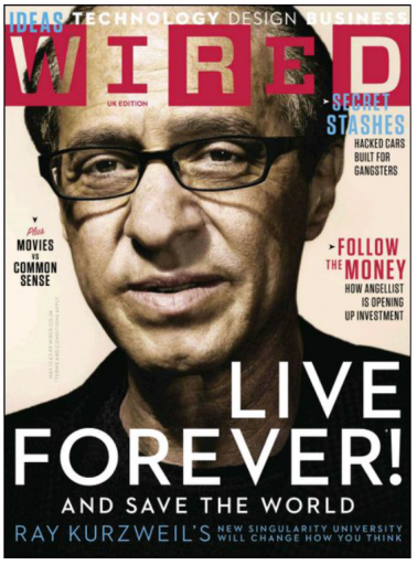 Image of Ray Kurzweil on the cover of Wired Magazine
