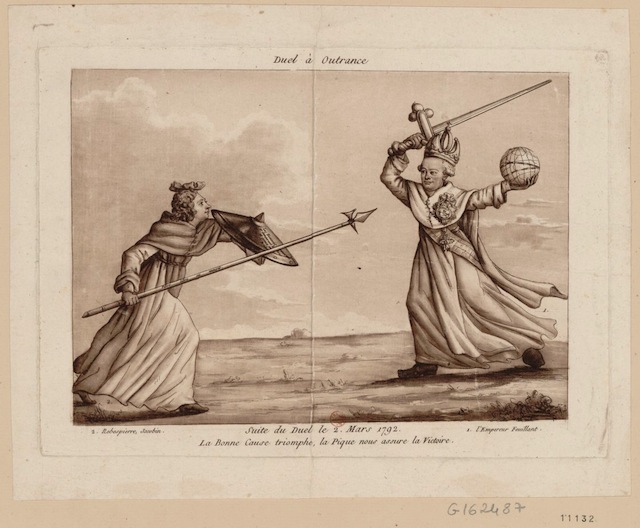 A-caricture-showing-a-duel-between-Robespierre-and-the-moderates-1792-via-French-Revolution-Digital-Archive