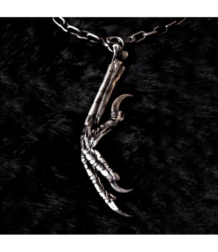 Crow Claw Necklace Resurrected from our 2010 Victorian death kult collection archive, and as seen in such movies as Out of the furnace, this is the original crow claw necklace, by far still the largest on the market...not for the faint of heart, this piece is heavy and sharp...