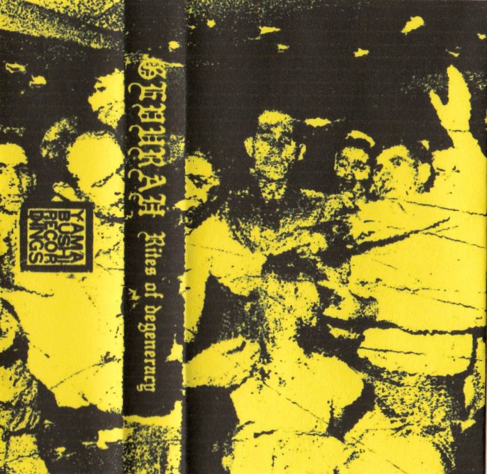 The tape cover of 'Rites of Degeneracy'