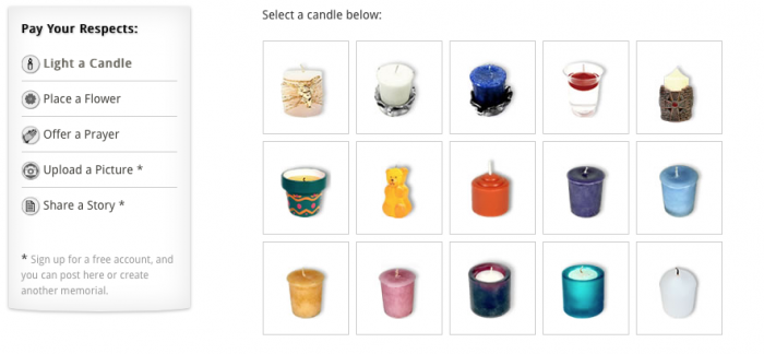 Candle options via You Mattered. Screen Shot 2016-01-29 at 4.02.11 PM by the author.