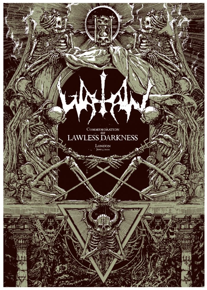 Watain poster, printed with human blood