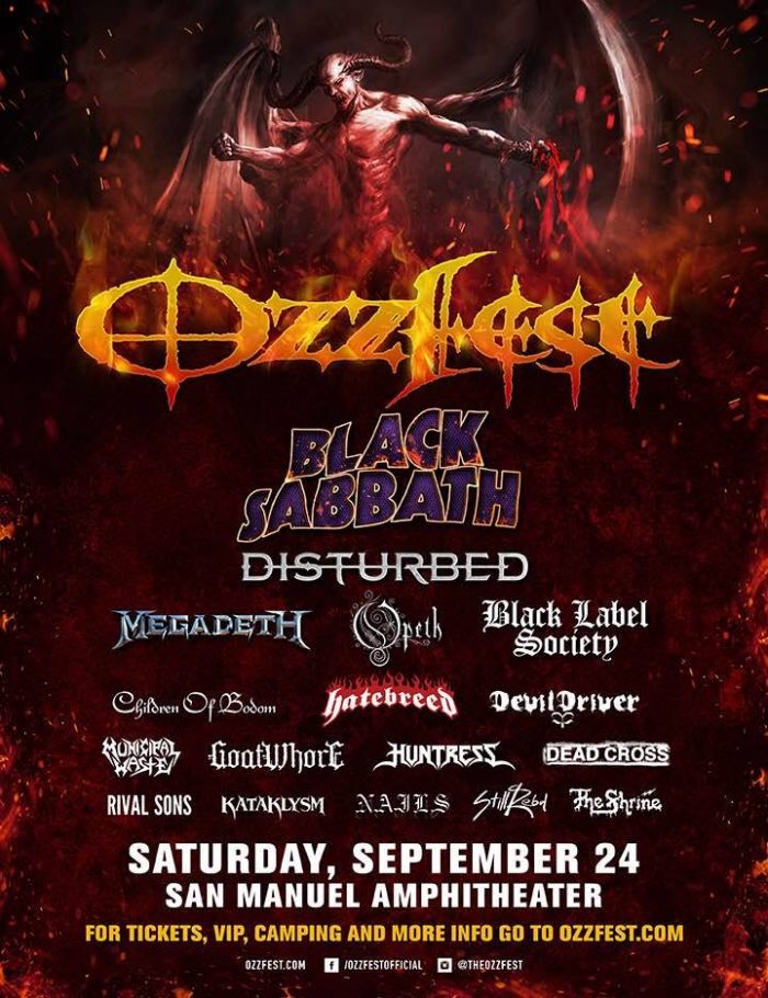 Ozzfest show flyer