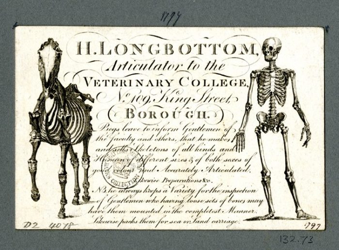 H. Longbottom trade card courtesy of the British Museum, London