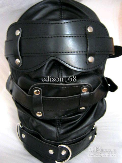 hood helmet Leather bondage